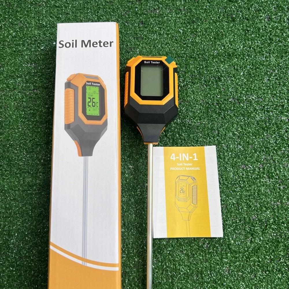 4 in 1 LCD Digital PH Soil Tester Water Moisture Temperature Sunlight Test Meter